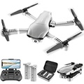 DRONEEYE 4DF3 GPS Drone with Camera for Adults 4K,5G FPV Live Video RC Quadcopter for Beginners Toys Gift,2 Batteries,GPS Auto Return Home, Follow Me,Gravity Control,Waypoint Fly, Headless