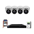 GW Security 8 Channel Smart AI PoE NVR Ultra-HD 4K (3840x2160) Security Camera System with 4 x 4K (8MP) 2160P Face Recognition/Human/Vehicle Detection Waterproof Surveillance IP Do
