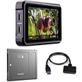 Atomos Ninja V 5in Touchscreen Recording Monitor, 1980x1080, 4K HDMI Input - Bundle with Sony 500GB AtomX SSDmini Drive for Atomos Recorders, StarTech 19.7in USB 3.0 to SATA Hard D