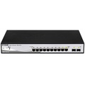 D-Link Fast Ethernet Switch, 8 10 Port Gigabit Web Smart Managed Layer 2 Features with 2 Gigabit SFP Ports (DGS-1210-10), Black/Grey