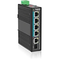 YuanLey 4 Port Industrial Gigabit PoE DIN-Rail Switch, 4 PoE+ Port 1000Mbps, 1 Gigabit Uplink, 1 SFP Port, IEEE802.3af/at 120W, Unmanaged, 16 Gbps Switching Capacity, IP40