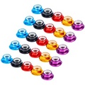iFlight 25pcs M5 Lock Nuts CW Flanged Nylon Insert Aluminum Alloy Self-Locking Nuts for RC Drone Quadcopter Motor Prop Adapter FPV Parts (Mix Colors)