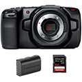 Blackmagic Design Pocket Cinema Camera 4K - Bundle with 64GB SDXC Memory Card, Green Extreme LP-E6N Rechargeable Lithium-Ion Battery Pack