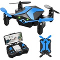 ATTOP Drone for Kids - Drones with Camera for Kids, AR Game Mode RC Mini Drone w App Gravity Voice Control Trajectory Flight Altitude Hold 360°Flip Kids Drone Foldable and Portable-Blue