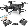 DRONEEYE 4DV2 Foldable Mini Drone with 720P Camera for Kids,FPV Video,Nano Portable Pocket RC Quadcopter Beginners Toys,3D Flip,Altitude Hold,Headless Mode,Trajectory Flight,3D Flips,3 Batt