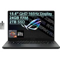 ASUS 2021 ROG Zephyrus 15.6 QHD 165Hz Gaming Laptop Computer, AMD Ryzen 9-5900HS(Beats Intel i7-11800H), 24GB RAM, 2TB PCIe SSD, Backlit Keyboard, GeForce RTX 3070 Graphics, Win 11