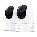 eufy Security S220 Indoor Cam 2-Cam Kit, 2K Security Indoor Camera Pan & Tilt, Plug-in Camera with Wi-Fi, Human & Pet AI, Voice Assistant Compatibility, Motion Tracking, Homebase n