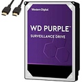Western Digital - WD 8TB Purple Surveillance Internal Hard Drive - 7200 RPM Class, SATA 6 Gb/s, 256MB Cache, 3.5, Crypto Chia Mining - WD82PURZ - BROAGE HDMI Cable, Solid State Dri