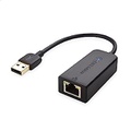 Cable Matters USB to Ethernet Adapter Supporting 10/100 Mbps Ethernet Network in Black