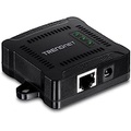 TRENDnet Gigabit PoE Splitter, 1 x Gigabit PoE Input Port, 1 x Gigabit Output Port, Up to 100m (328 ft), Supports 5V, 9V, 12V Devices, 802.3af PoE Compatible, PoE Powered, Black, T