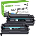 Aztech Compatible Toner Cartridge Replacement for HP 58A CF258A 58X CF258X for HP Pro M404dn M404n M404dw MFP M428fdw M428dw M428fdn Toner Printer M404 M428 (Black 2-Pack)