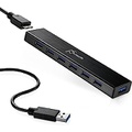 j5create 7-Port Powered USB 3.0 Data Hub with 3.3 ft Extended Cale [20W Power Adapter Included] for Mac, MacBook, Windows, Laptop, Surface, XPS, PC (JUH377)