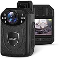 BOBLOV KJ21 Body Camera, 1296P Body Wearable Camera Support Memory Expand Max 128G 8-10Hours Recording Police Body Camera Lightweight and Portable Easy to Operate Clear NightVision