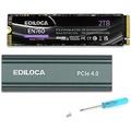 Ediloca EN760 SSD with Heatsink 2TB PCIe Gen4, NVMe M.2 2280, Up to 4800MB/s, Internal Solid State Drive, Dynamic SLC Cache, Compatible with PS5 and PC