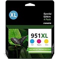 HEWHITE 951XL Ink Cartridges Compatible for HP 951 XL High Yield for HP OfficeJet Pro 8710 8702 7720 8720 7740 8740 8715 8210 8725 8730 Printer (1 Cyan, 1 Magenta, 1 Yellow, 3 Packs)