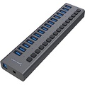SABRENT 16-Port USB 3.0 Data HUB and Charger with Individual switches [90 Watts] (HB-PU16)