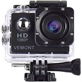 VEMONT Action Camera, 1080P 12MP Sports Camera Full HD 2.0 Inch Action Cam 30m/98ft Underwater Waterproof Snorkel surf Camera with Wide-Angle Lens and Mounting Accessories Kit
