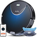 ILIFE V80 Max Mopping Robot Vacuum and Mop Combo - 2000Pa Suction Wi-Fi Automatic Vacuum Cleaner Robot Works with Alexa - 750ml Dustbin Robotic Vacuum Cleaner for Pet Hair Hardwood