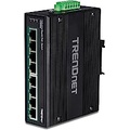 TRENDnet 8-Port Hardened Industrial Unmanaged Gigabit 10/100/1000Mbps DIN-Rail Switch w/ 8 x Gigabit PoE+ Ports, TI-PG80B, 24 ? 56V DC Power inputs with Overload Protection