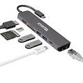 Plugable 7-in-1 USB C Hub Multiport Adapter with Ethernet - Compatible with Mac, Windows, Chromebook, Dell XPS and Thunderbolt 3 (87W Charging, Gigabit Ethernet, 4K HDMI, 2X USB, S