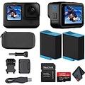 GoPro HERO10 Black (Hero 10) - Waterproof Action Camera with Front LCD and Touch Rear Screens, New GP2 Engine, 5K HD Video, 23MP Photos, Live Streaming, 64GB Extreme Pro Card and E
