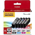 Canon PGI-280 XL/CLI-281 BKCMY 5 Color Value Pack