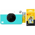 Zink Kodak PRINTOMATIC Digital Instant Print Camera (Blue) with Kodak 2?x3? Premium Photo Paper (50 Sheets)