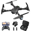 Drones with Camera for Adults - 1080P FPV Drones with Carrying Case, Long Distance Quadcopter Equipped w/2 batteries, One key Return/Emergency Stop, ATTOP Drones for Adults/Beginne