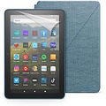 Fire HD 8 Essentials Bundle including Fire HD 8 Tablet (Twilight Blue, 32GB) Ad-Supported, Amazon Standing Case (Twilight Blue), and Nupro Clear Screen Protector