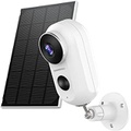 ZUMIMALL 2K Solar Camera Security Outdoor, Solar Powered Battery Operated Wireless FHD Outside Surveillance Camera for Home Security, Night Vision, PIR Motion Detection, IP66 Water