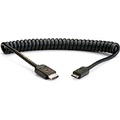 ATOMOS ATOMFLEX PRO HDMI Coiled Cable (Mini to Full 40cm) HDMI 2.0 Compatible Cable ATOM4K60C4
