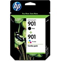 HP 901 2 Ink Cartridges Black, Tri-color Works with HP OfficeJet 4500, J4500 series, J4680 CC653AN, CC656AN