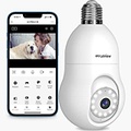 LaView 4MP Bulb Security Camera 2.4GHz,360° 2K Security Cameras Wireless Outdoor Indoor Full Color Day and Night, Motion Detection, Audible Alarm, Easy Installation, Compatible wit