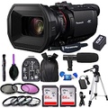 Panasonic Intl. Panasonic HC-X1500 UHD 4K HDMI Pro Camcorder Bundle with 2 x 64gb Memory Card, Condenser Microphone, UV CPL FLD Filters, Backpack, Tripod and More