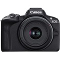 Canon EOS R50 Mirrorless Vlogging Camera (Black) w/RF-S18-45mm F4.5-6.3 is STM Lens, 24.2 MP, 4K Video, Subject Detection & Tracking, Compact, Smartphone Connection, Content Creato