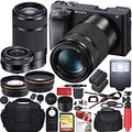 Sony a6400 4K Mirrorless Camera ILCE-6400L/B (Black) with 16-50mm f/3.5-5.6 and 55-210mm F4.5-6.3 2 Lens Kit and 0.43x Wide Angle + 2.2X Telephoto + Deco Gear Extra Battery Remote