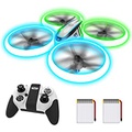 HASAKEE Q9s Drones for Kids,RC Drone with Altitude Hold and Headless Mode,Quadcopter with Blue&Green Light,Propeller Full Protect,2 Batteries and Remote Control,Easy to fly Kids Gifts Toys