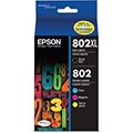 Epson T802XL-BCS DURABrite Ultra Black High Capacity and color Combo Pack Standard Capacity Cartridge Ink, Black and color combo pack