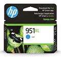 Original HP 951XL Cyan High-yield Ink Cartridge Works with HP OfficeJet 8600, HP OfficeJet Pro 251dw, 276dw, 8100, 8610, 8620, 8630 Series Eligible for Instant Ink CN046AN