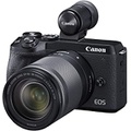Canon Mirrorless Camera [EOS M6 Mark II] for Vlogging + EF-M 18-150mm Lens + EVF KitCMOS (APS-C) Sensor Dual Pixel CMOS Auto Focus Wi-Fi Bluetooth 4K Video, Black
