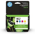 Original HP 962 Black, Cyan, Magenta, Yellow Ink Cartridges (4-pack) Works with HP OfficeJet 9010 Series, HP OfficeJet Pro 9010, 9020 Series Eligible for Instant Ink 3YQ25AN