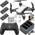 Sure RC Tello Drone Quadcopter Boost Combo Bundle with 3 Batteries, Charging Hub, GameSir T1 Remote Controller and Must Have Accessories (5 Items)