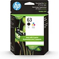 HP 63 Black/Tri-color Ink (2-pack) Works with HP DeskJet 1112, 2130, 3630 Series; HP ENVY 4510, 4520 Series; HP OfficeJet 3830, 4650, 5200 Series Eligible for Instant Ink L0R46AN