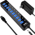Powered USB 3.0 Hub, atolla 10 Ports USB Data Hub Splitter with Individual ON/Off Switches and 12V/2.5A Power Adapter USB Extension for Mouse, Keyboard, Hard Drive or More USB Devi