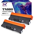 HaloFox Compatible Toner Cartridge for Brother TN660 TN-660 TN-630 TN630 for Brother MFC-L2700DW HL-L2300D HL-L2360DW HL-L2320D HL-L2340DW HL-L2380DW DCP-L2540DW MFC-L2740DW Printe