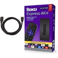 Roku Express 4K+ 2021 Streaming Media Player with Smooth Wireless Streaming and Roku Voice Remote with TV Controls, Includes Premium HDMI Cable & Bundled with Swanky Cables 6FT HDM