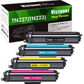 VICTONER Compatible Toner Cartridge Replacement for Brother TN227 TN 227 TN223 TN-227 TN227BK HL-L3270CDW MFC-L3770CDW MFC-L3750CDW HL-L3290CDW HL-L3210CW Printer High Yield (4 Pac