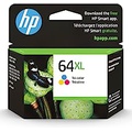 HP 64XL Tri-color High-yield Ink Cartridge Works with HP ENVY Inspire 7950e; ENVY Photo 6200, 7100, 7800; Tango Series Eligible for Instant Ink N9J91AN