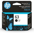 HP 63 Black Ink Cartridge Works with HP DeskJet 1112, 2130, 3630 Series; HP ENVY 4510, 4520 Series; HP OfficeJet 3830, 4650, 5200 Series Eligible for Instant Ink F6U62AN