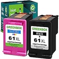 GREENBOX Remanufactured Ink Cartridge 61XL Replacement for HP 61XL 61 XL for HP Envy 4500 5530 5534 5535 Deskjet 1000 1056 1010 1510 1512 2540 3050 Officejet 2620 Printer (1 Black